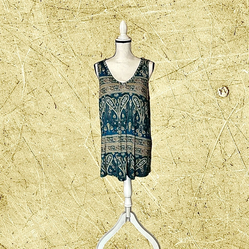 NWOT! LONGYUAN BOHEMIAN SLEEVELESS SHIRT - Picture 3 of 8